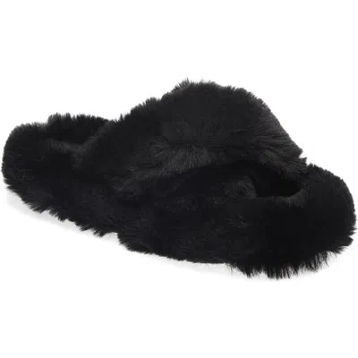 Abound Sonya Faux Fur Slipper In Black