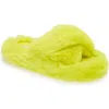 Abound Sonya Faux Fur Slipper In Neon Yellow
