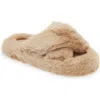 Abound Sonya Faux Fur Slipper In Tan Camel
