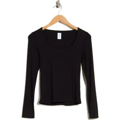 Abound Square Neck Long Sleeve Top In Black