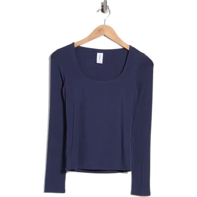 Abound Square Neck Long Sleeve Top In Navy Indigo