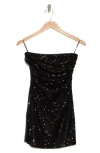 Abound Strapless Sequin Minidress In Black Sequins