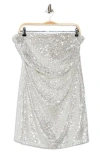 Abound Strapless Sequin Minidress In Silver Sequins