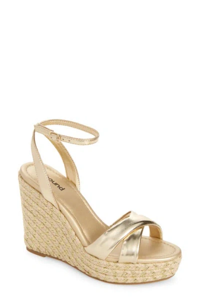 Abound Sukie Espadrille Wedge Sandal In Gold Metallic