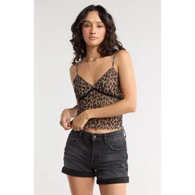 Abound Sweet Mesh Lace Trim Camisole