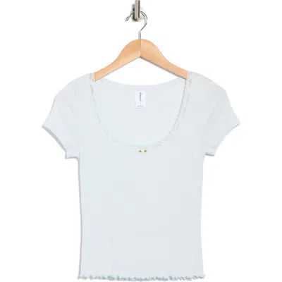 Abound Sweet Pointelle Scoop Neck Top In Multi