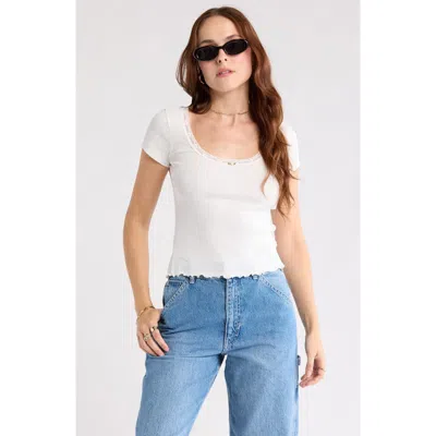 Abound Sweet Pointelle Scoop Neck Top In Multi