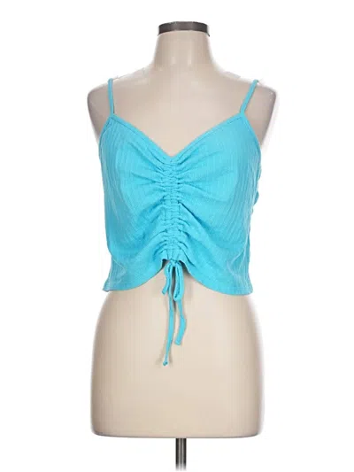 Pre-owned Abound Tank Top Blue Strapless Neckline Tops