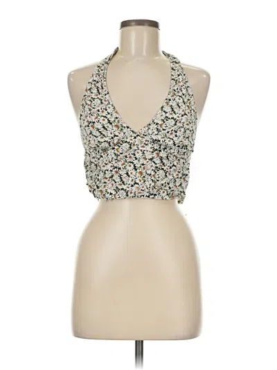 Pre-owned Abound Tank Top Silver Halter Neckline Tops