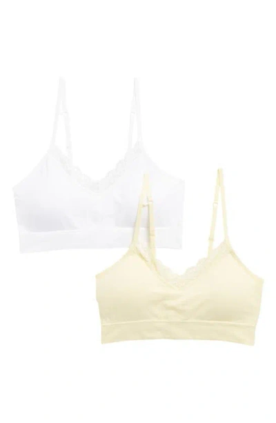 Abound Taylor 2-pack Assorted Bralettes In Yellow Clover -white