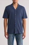 Abound Thermal Knit Camp Shirt In Blue