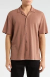 Abound Thermal Knit Camp Shirt In Pink