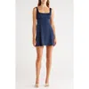 Abound Tie Back Satin Minidress In Blue