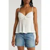 Abound Tie Front Cotton Babydoll Camisole In Ivory
