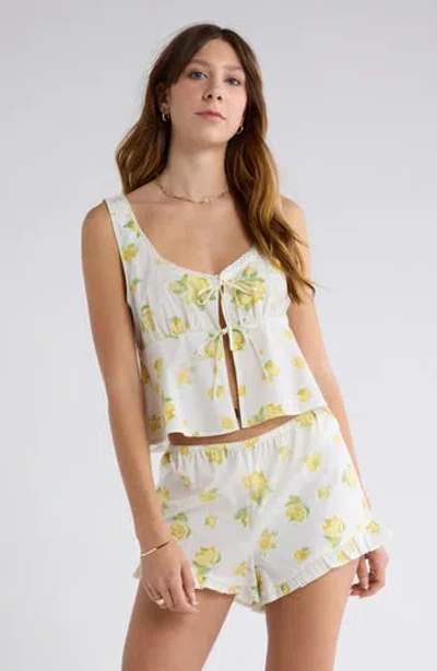 Abound Tie Front Cotton Tank Top