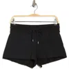 Abound Tie Waist Fleece Shorts In Black