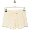 Abound Tie Waist Fleece Shorts In Ivory Gleam