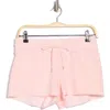 Abound Tie Waist Fleece Shorts In Pink Balm