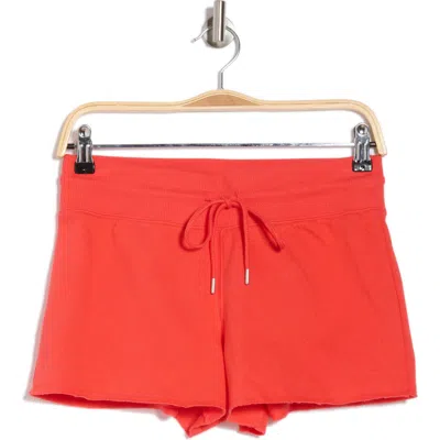 Abound Tie Waist Fleece Shorts In Red Bittersweet