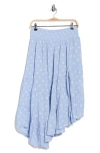 Abound Tiered Asymmetric Skirt In Blue