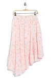 Abound Tiered Asymmetric Skirt In Pink