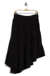 Abound Tiered Asymmetric Skirt In Black