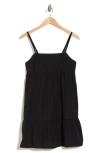 Abound Tiered Cotton Babydoll Dress In Black Night