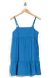 Abound Tiered Cotton Babydoll Dress In Blue Water