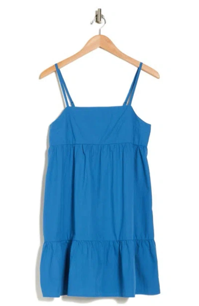 Abound Tiered Cotton Babydoll Dress In Blue Water