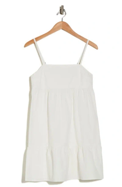 Abound Tiered Cotton Babydoll Dress In White Blanc