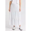 Abound Tiered Cotton Blend Maxi Skirt In Blue Illusion