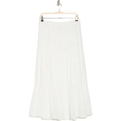 Abound Tiered Cotton Blend Maxi Skirt In White Blanc