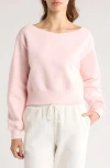 Abound V-neck Crop Sweatshirt In Pink Balm