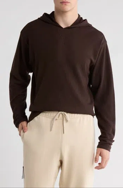 Abound Waffle Knit Thermal Hoodie In Brown