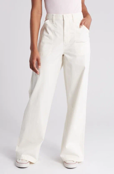 Abound Wide Leg Utility Pants In White Whisper