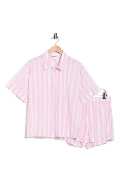 Abound Yarn Dye Stripe Shortie Pajamas In Pink