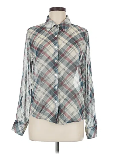 Pre-owned About A Girl Long Sleeve Blouse In Gray