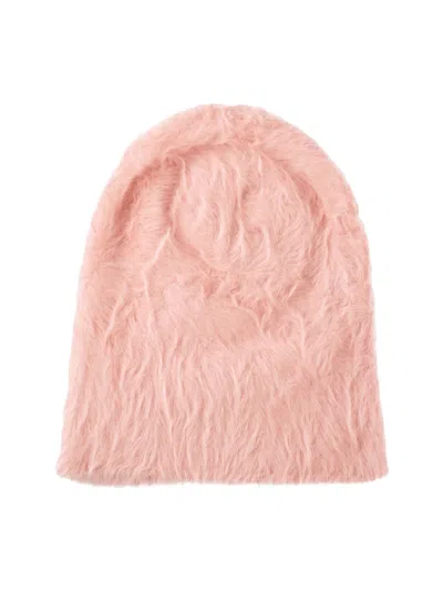 About Angora Beanie In Pink