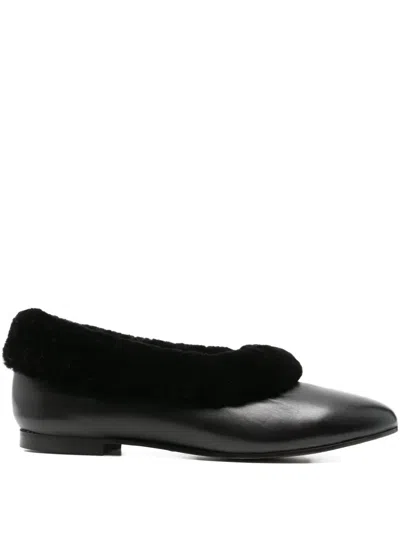 About Arianne Elias Leather Ballet Flats In Black