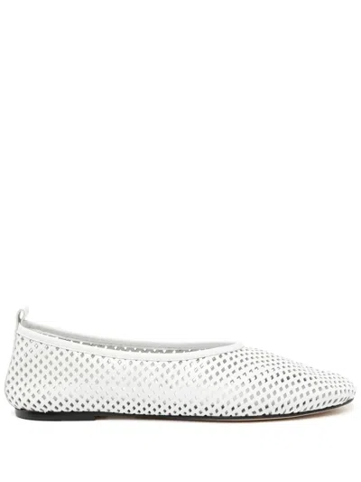 About Arianne Flat Perforated Ballerinas In White