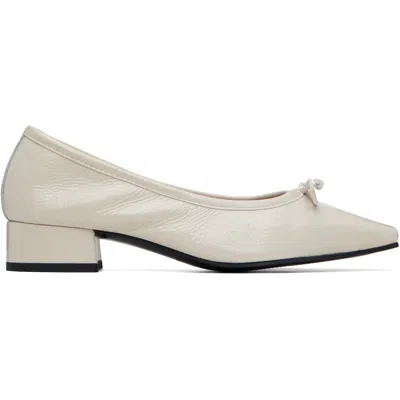 About Arianne Off-white Mina Heels In Patent Cotton