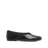 About Arianne Dara Crochet-detail Ballet Flats In Black