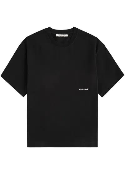 About Blank Box Logo-print Cotton T-shirt In Black