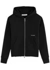 About Blank Box Logo-print Hooded Cotton Sweatshirt In Black