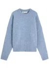 About Blank Logo-intarsia Wool-blend Jumper