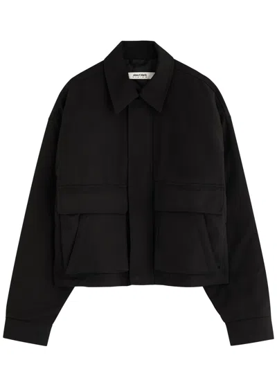 About Blank Padded Cropped Twill Jacket In Black