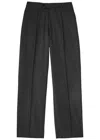About Blank Straight-leg Woven Trousers In Charcoal