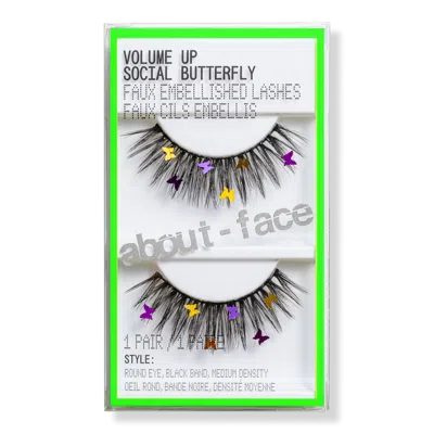 About-face Volume Up Faux Embellished Lashes - Social Butterfly