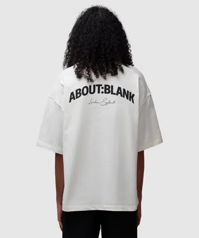 Aboutblank About:blank Arched Logo T-shirt In Oat/black