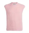 Aboutblank Brushed Knit Sweater Vest In Pink